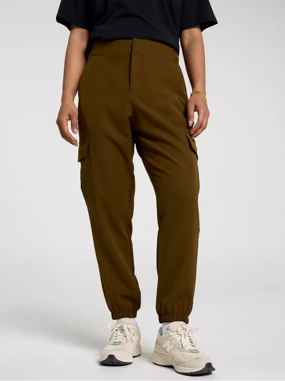 NWT Calia Effortless Crepe Cargo Jogger | Dark Khaki Olive | Size XS